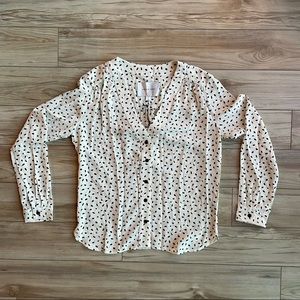 Amour vert 100% silk blouse kaya small / S